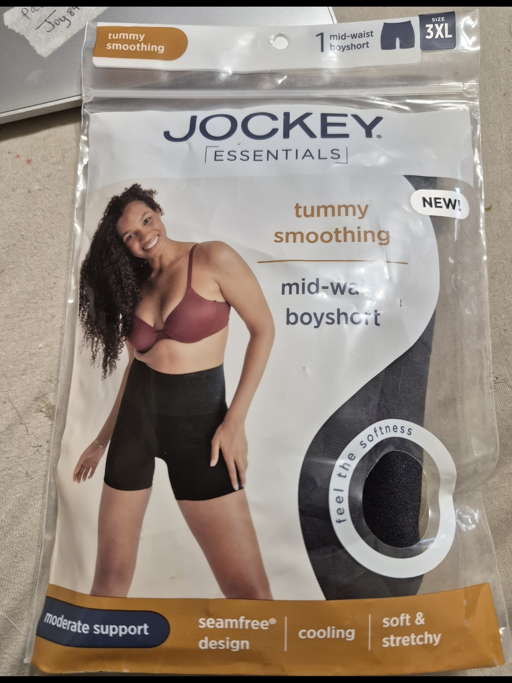 BNIP Jockey Essentials Mid-Waist Boyshort in Black and Maroon